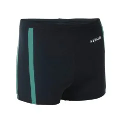 Nabaiji Bañador Bóxer Natación Negombo Hombre Negro Turquesa - Colecciones Triatlón -Quechuagatta comercio baador boxer natacion negombo hombre negro turquesa 3