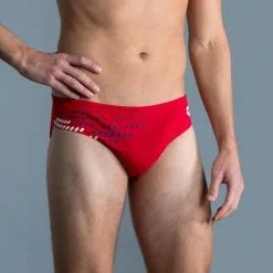 Bañador Hombre Natación Arena Slip Rojo Brief - Colecciones Triatlón