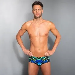 Bañador Hombre Natación Bóxer Nabaiji Negro Verde - Colecciones Triatlón -Quechuagatta comercio baador hombre natacion boxer nabaiji negro verde 2