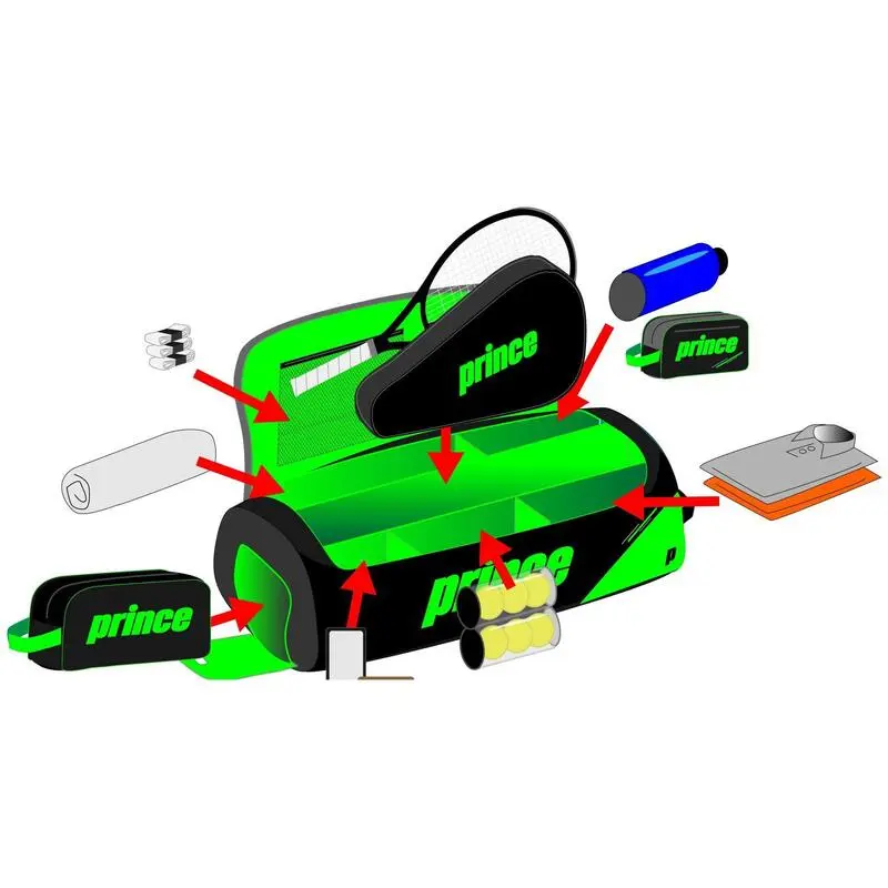 Bolsa de Tenis y Pádel Prince Premium Travel L Negro - Estilo y Funcionalidad 2 Bolsa de Tenis y Pádel Prince Premium Travel L Negro - Estilo y Funcionalidad - Imagen 2