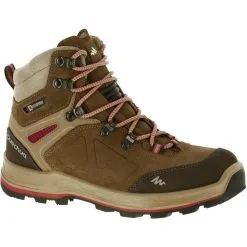 Botas De Montaña Y Trekking Impermeables Mujer Forclaz Trek 100 Marrón - Calzado Outdoor de Alta Calidad