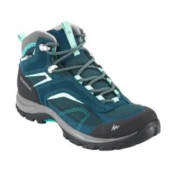Botas De Montaña Y Trekking Impermeables Mujer Quechua MH100 Azul - Calzado Outdoor
