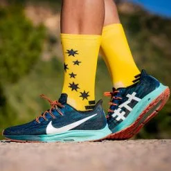 Calcetines de Running #Estrellitas Unisex - KAMUABU Color Yema 23cm - Ideal para Trail Running -Quechuagatta comercio calcetines de running estrellitas unisex kamuabu color yema de 23cm 4