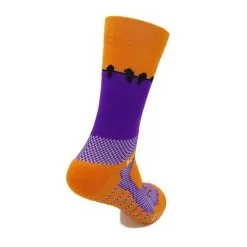 Calcetines de Running Unisex KAMUABU - Color Naranja/Morado, 23cm - Ideales para Trail Running