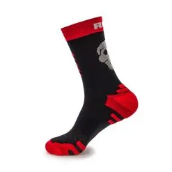 Calcetines de Running #PARTYRUN Unisex - KAMUABU, Color Negro/Rojo, 23cm - Ideales para Trail Running -Quechuagatta comercio calcetines de running partyrun unisex kamuabu color negrorojo de 23cm 2