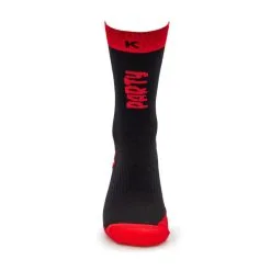 Calcetines de Running #PARTYRUN Unisex - KAMUABU, Color Negro/Rojo, 23cm - Ideales para Trail Running -Quechuagatta comercio calcetines de running partyrun unisex kamuabu color negrorojo de 23cm 3