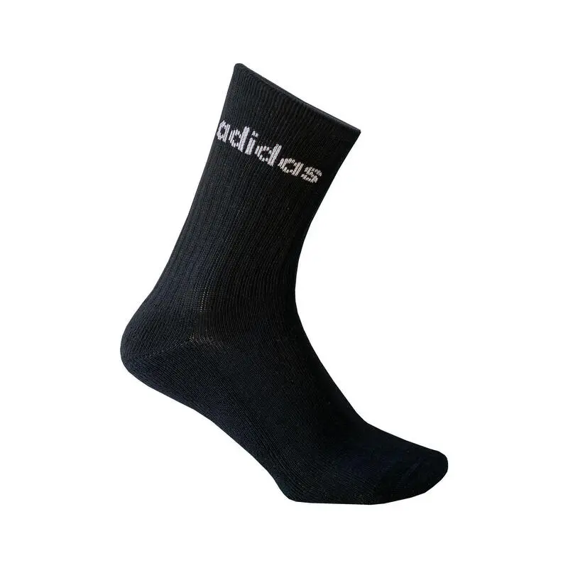 Calcetines Deportivos Altos Tenis Pack De 3 Adidas Adulto Negro - Ideal para Pádel 2 Calcetines Deportivos Altos Tenis Pack De 3 Adidas Adulto Negro - Ideal para Pádel - Imagen 2