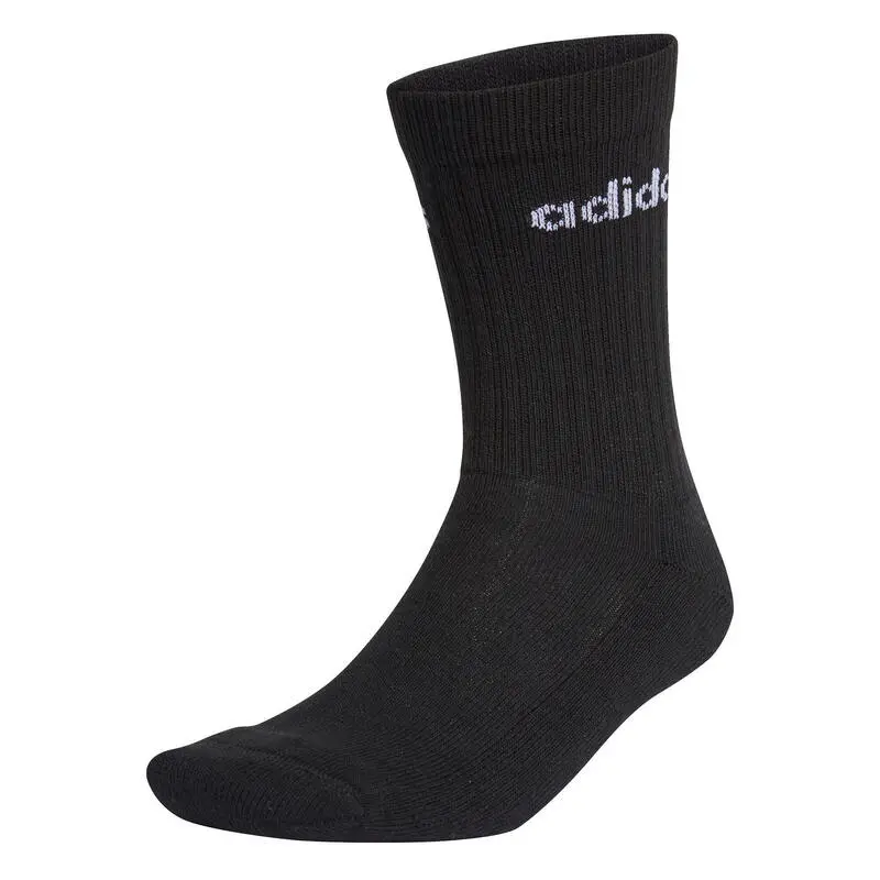 Calcetines Deportivos Altos Tenis Pack De 3 Adidas Adulto Negro - Ideal para Pádel 3 Calcetines Deportivos Altos Tenis Pack De 3 Adidas Adulto Negro - Ideal para Pádel - Imagen 3