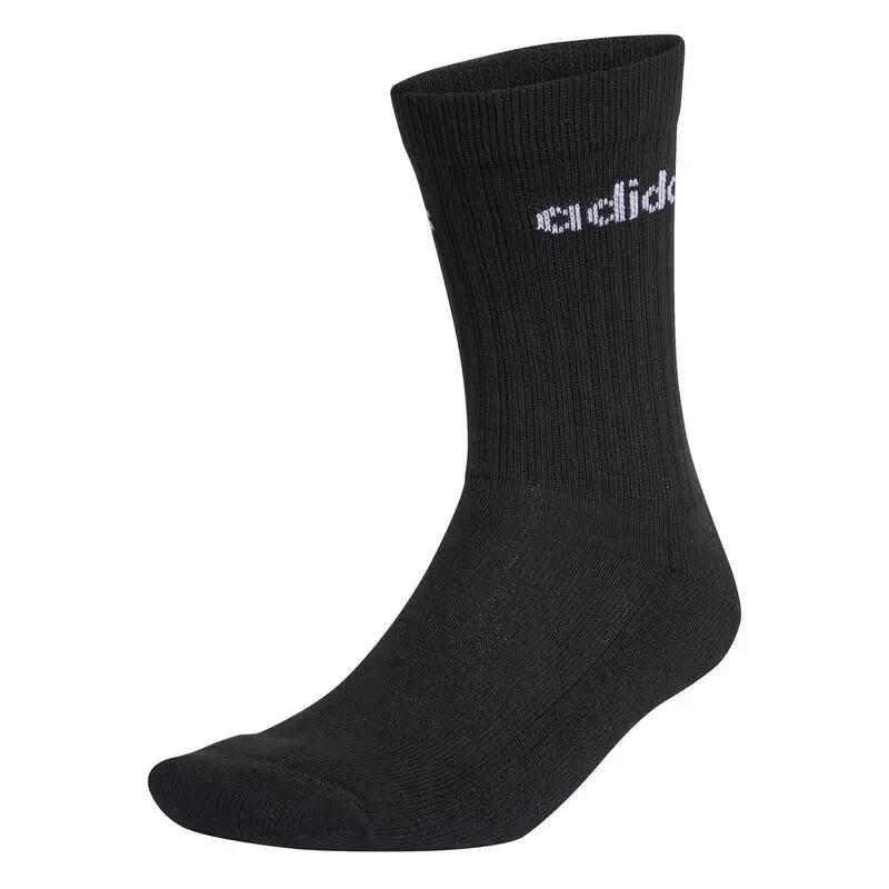 Calcetines Deportivos Altos Tenis Pack De 3 Adidas Adulto Negro - Ideal para Pádel 4 Calcetines Deportivos Altos Tenis Pack De 3 Adidas Adulto Negro - Ideal para Pádel - Imagen 4