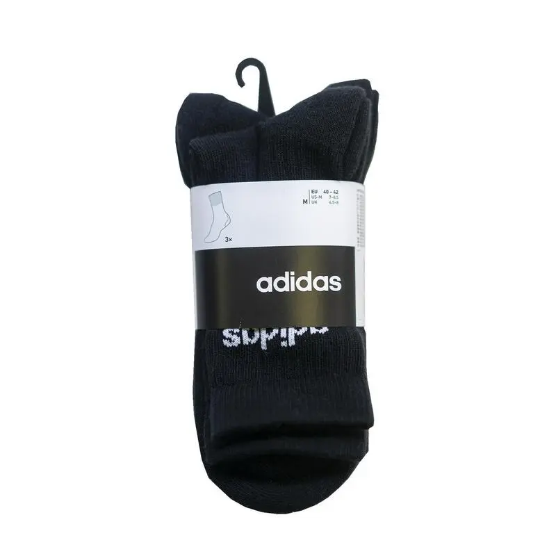 Calcetines Deportivos Altos Tenis Pack De 3 Adidas Adulto Negro - Ideal para Pádel 5 Calcetines Deportivos Altos Tenis Pack De 3 Adidas Adulto Negro - Ideal para Pádel - Imagen 5