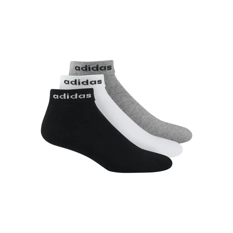 Calcetines Media Caña De Tenis Pack De 3 Adidas Negro Blanco Gris - PADEL 5 Calcetines Media Caña De Tenis Pack De 3 Adidas Negro Blanco Gris - PADEL - Imagen 5