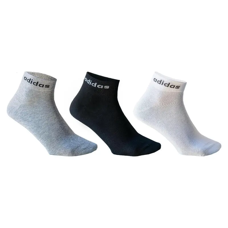 Calcetines Media Caña De Tenis Pack De 3 Adidas Negro Blanco Gris - PADEL 1 Calcetines Media Caña De Tenis Pack De 3 Adidas Negro Blanco Gris - PADEL