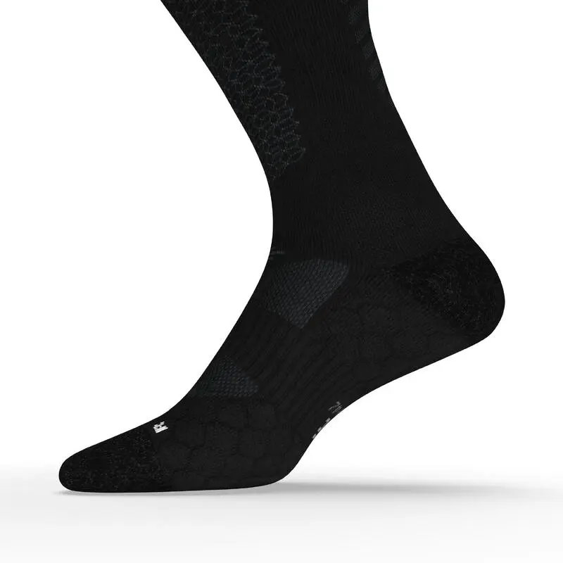 KIPRUN Calcetines Running Largos Lana Merina Negro - Comodidad y Durabilidad para Trail Running 4 KIPRUN Calcetines Running Largos Lana Merina Negro - Comodidad y Durabilidad para Trail Running - Imagen 4