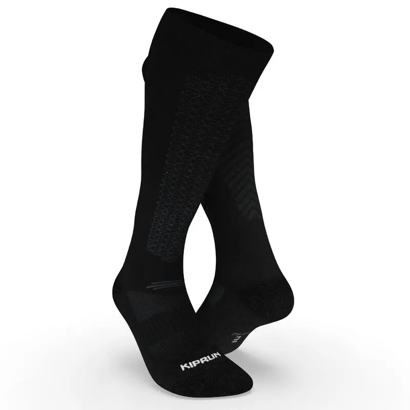 KIPRUN Calcetines Running Largos Lana Merina Negro - Comodidad y Durabilidad para Trail Running 1 KIPRUN Calcetines Running Largos Lana Merina Negro - Comodidad y Durabilidad para Trail Running