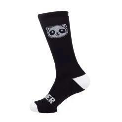 Calcetines Unisex Con Refuerzos Compresivos Mooquer Panda Stan Negros Bordados - Ropa para Trail Running