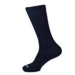 Calcetines Unisex Lisos Altos Mooquer Classy Evo Navy Azul - Bordados en España para Trail Running