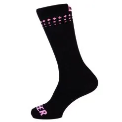 Calcetines Unisex Térmicos Invierno Mooquer Dots - Lana Merino Negros Bordados para Trail Running