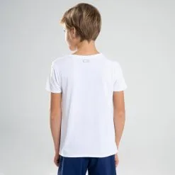 Camiseta Atletismo AT 100 Niños Blanco - Mangas Cortas y Transpirable - Decathlon -Quechuagatta comercio camiseta atletismo at 100 nios blanco mangas cortas transpirable 3