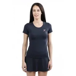 Camiseta De Manga Corta De Padel Drop Shot Tania 2023 - Negro - Mujer