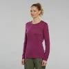 Camiseta De Montaña Y Trekking Lana Merino Mujer Forclaz MT500 Rosa - Ideal para Outdoor