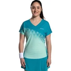 Camiseta de Pádel Manga Corta Transpirable Mujer 500 Azul Coral - KUIKMA -Quechuagatta comercio camiseta de padel manga corta transpirable mujer 500 turquesa