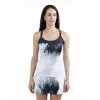 Camiseta De Padel Sin Mangas Drop Shot Dafra Mujer 2023 Blanco Y Negro Estampado - Ropa Deportiva para Mujer