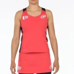 BULLPADEL Camiseta De Pádel Transpirable Con Cuello Redondo Mujer Ravolta Roja - Ropa Mujer Pádel