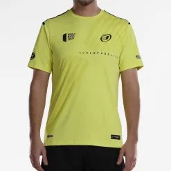 Camiseta Manga Corta Pádel - Bullpadel Logro Amarillo - Ropa Hombre