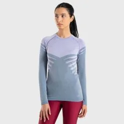 Camiseta sin Costuras Confort Manga Larga Trail Running Mujer Azul Lila - EVADICT 8 Camiseta sin Costuras Confort Manga Larga Trail Running Mujer Azul Lila - EVADICT -Quechuagatta comercio camiseta sin costuras confort manga larga trail running mujer azul lila 3