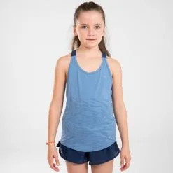 Camiseta Sin Mangas Running Sin Costuras Niña - KIPRUN CARE Azul | Ropa Deportiva