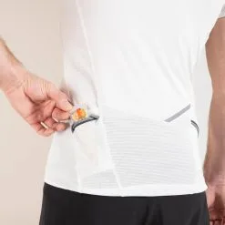 EVADICT Camiseta Trail Running Hombre Blanco Manga Corta Cremallera - Ropa de Alto Rendimiento -Quechuagatta comercio camiseta trail running hombre blanco manga corta cremallera 4