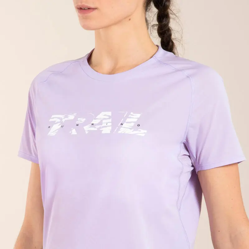Camiseta de Trail Running para Mujer EVADICT - Lila con Estampado, Manga Corta 3 Camiseta de Trail Running para Mujer EVADICT - Lila con Estampado, Manga Corta - Imagen 3