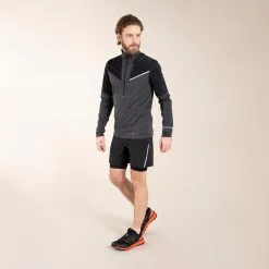 EVADICT Camiseta Trail Running Softshell Manga Larga Hombre Negro Gris - Ropa de Running Técnica 8 EVADICT Camiseta Trail Running Softshell Manga Larga Hombre Negro Gris - Ropa de Running Técnica -Quechuagatta comercio camiseta trail running softshell manga larga hombre negro gris 3