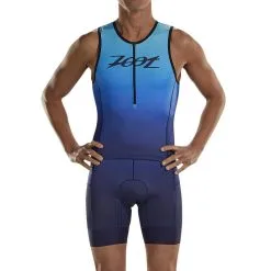 Camiseta de Triatlón Sin Mangas para Hombre ZOOT SUNSET Azul - Equipamiento de Alto Rendimiento