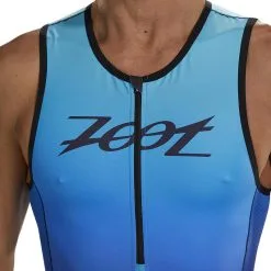 Camiseta de Triatlón Sin Mangas para Hombre ZOOT SUNSET Azul - Equipamiento de Alto Rendimiento -Quechuagatta comercio camiseta triatlon sin mangas hombre zoot sunset azul 3