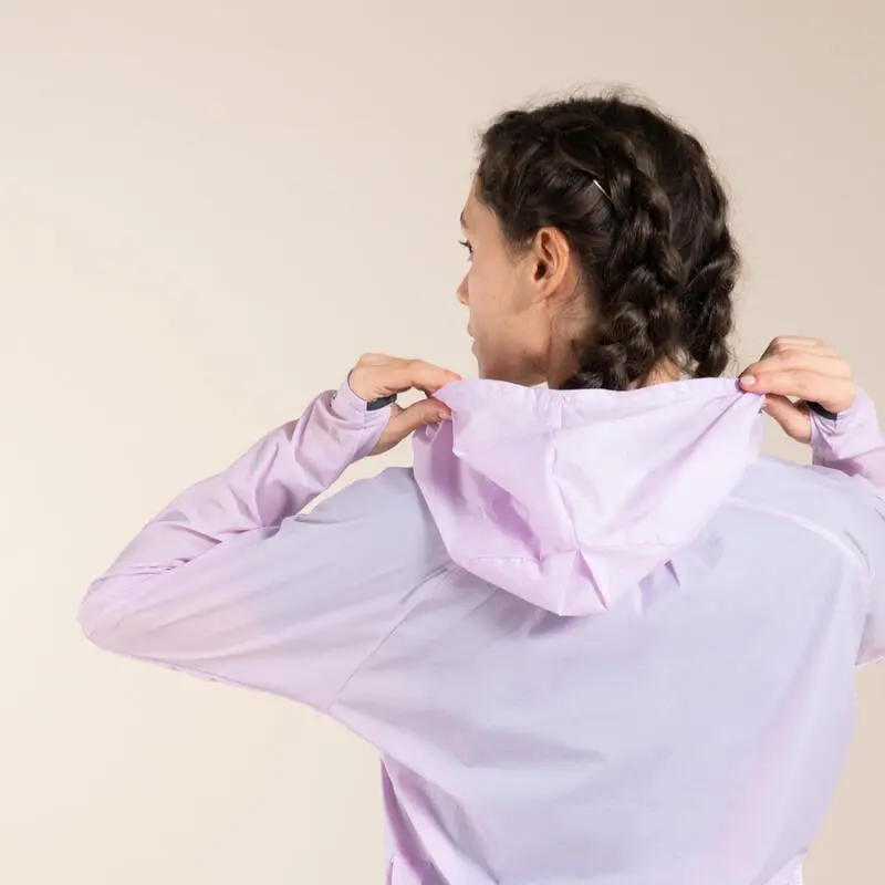 EVADICT Chaqueta Cortavientos Trail Running Mujer Morada - Ligera y Transpirable 3 EVADICT Chaqueta Cortavientos Trail Running Mujer Morada - Ligera y Transpirable - Imagen 3