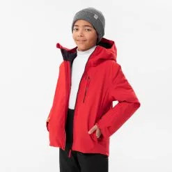 Chaqueta De Esquí Y Nieve Niños Wedze Ski-P 500 Roja - Impermeable y Abrigada