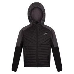 Regatta Chaqueta Kielder Hybrid VI Para Niños/Niñas - Negro y Gris Oscuro - Ropa de Exterior