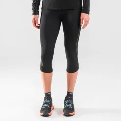 EVADICT Mallas Trail Running Piratas Mujer Emboss Negro - Ropa Deportiva para Trail Running -Quechuagatta comercio leggings mallas trail running piratas mujer emboss negro 2