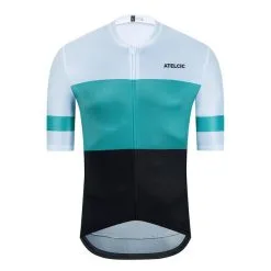 Maillot De Ciclismo Manga Corta Verano Hombre Atelcic AERO T13 Verde - Colecciones Triatlón
