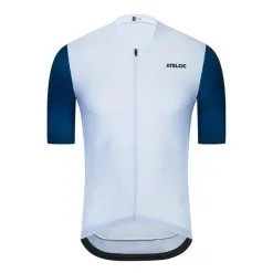 Maillot De Ciclismo Manga Corta Verano Hombre ATELCIC CAERU E55 Blanco - Colección Triatlón