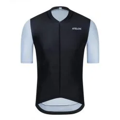 Maillot De Ciclismo Manga Corta Verano Hombre ATELCIC CAERU L77 Negro - Colección Triatlón