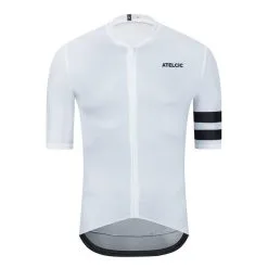 Maillot De Ciclismo Manga Corta Verano Hombre Atelcic NARIUS A22 Blanco - Colección Triatlón