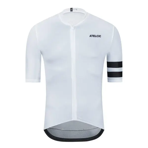 Maillot De Ciclismo Manga Corta Verano Hombre Atelcic NARIUS A22 Blanco - Colección Triatlón 1 Maillot De Ciclismo Manga Corta Verano Hombre Atelcic NARIUS A22 Blanco - Colección Triatlón