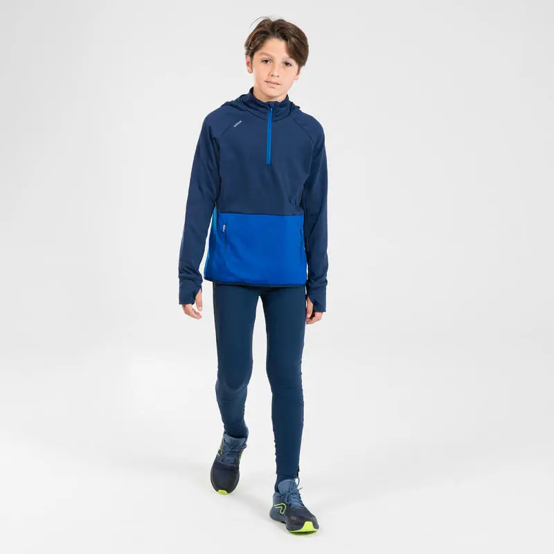 KIPRUN Mallas Largas Atletismo Niños AT500 Azul Noche - Colección Triatlón 1 KIPRUN Mallas Largas Atletismo Niños AT500 Azul Noche - Colección Triatlón