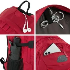 Mochila Montaña SKECHERS 30.6L Whitney Color Rojo Escarlata - Ideal para Deportes Outdoor -Quechuagatta comercio mochila montaa skechers 306l whitney color rojo escarlata 3