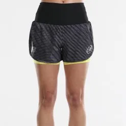 Pantalón Corto De Pádel Para Mujer - Bullpadel Lonja Negro | Ropa Deportiva Mujer