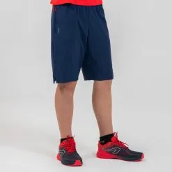 KIPRUN Pantalón Corto Running Atletismo AT 500 Niño Azul Rojo - Triatlón