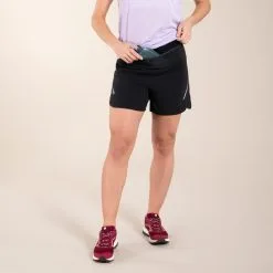 EVADICT Pantalón Corto Trail Running Holgado Mujer Negro - Ropa Deportiva para Trail Running
