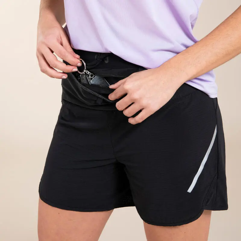 EVADICT Pantalón Corto Trail Running Holgado Mujer Negro - Ropa Deportiva para Trail Running 4 EVADICT Pantalón Corto Trail Running Holgado Mujer Negro - Ropa Deportiva para Trail Running - Imagen 4